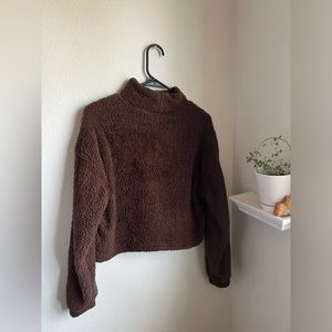 shein medium sherpa sweater turtle neck women’s too long sleeve shirt sherpa